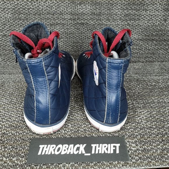 CONVERSE All Star Chuck Taylor Side Zip Navy Blue Quilted Womens Size 7.5 Youth - Picture 5 of 7